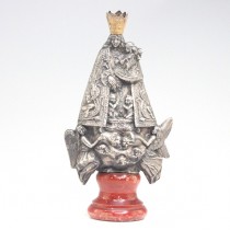 veche statueta Sf Maria : "Virgen de los desamparados". cupru argintat. Spania cca 1900